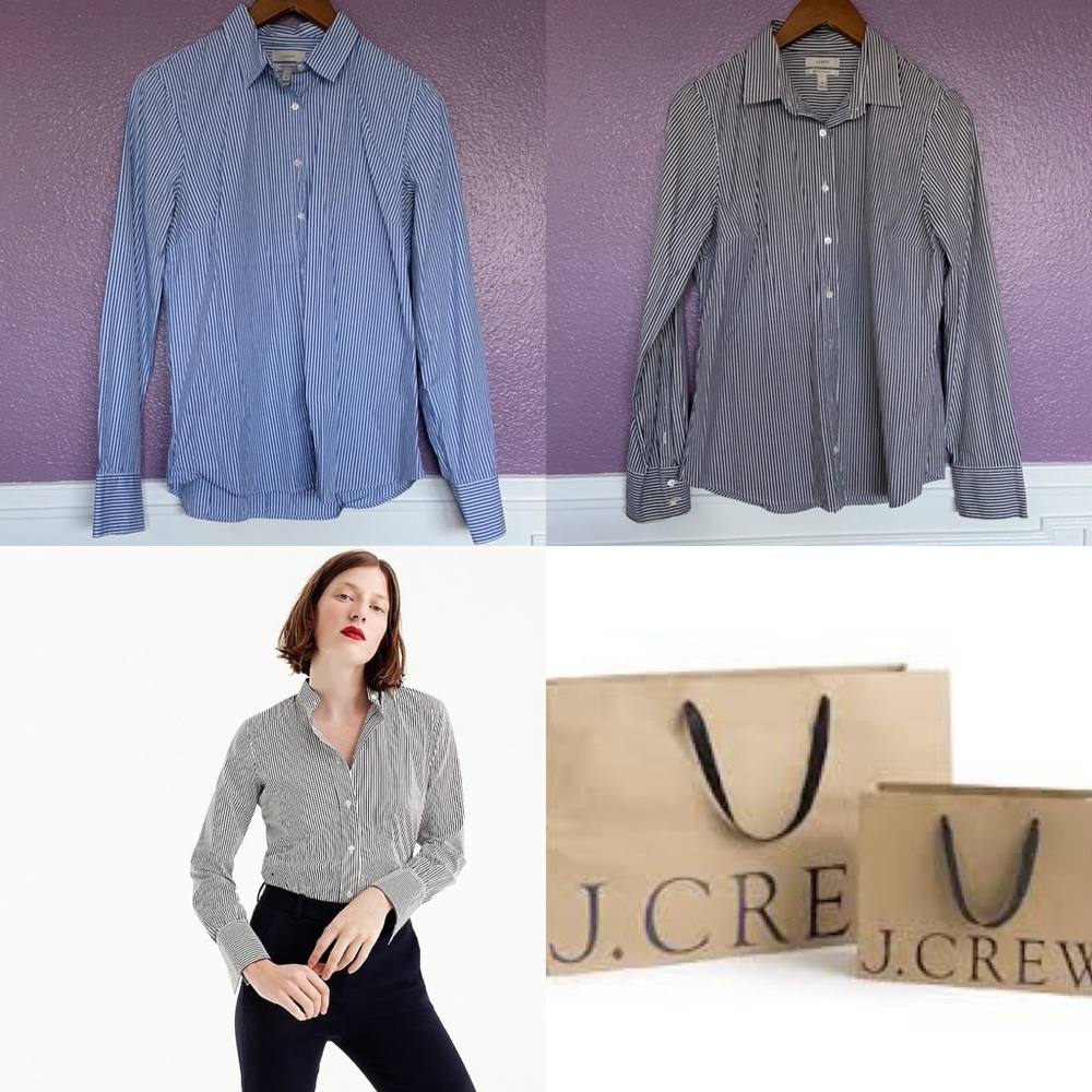 (2) J Crew Stretch Perfect Button Down Shirts